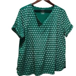 Van Heusen  green short sleeve top size XL GUC…